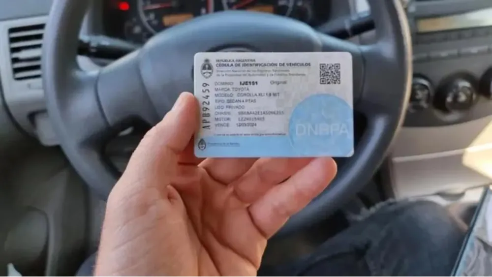 Cédula azul en Mendoza