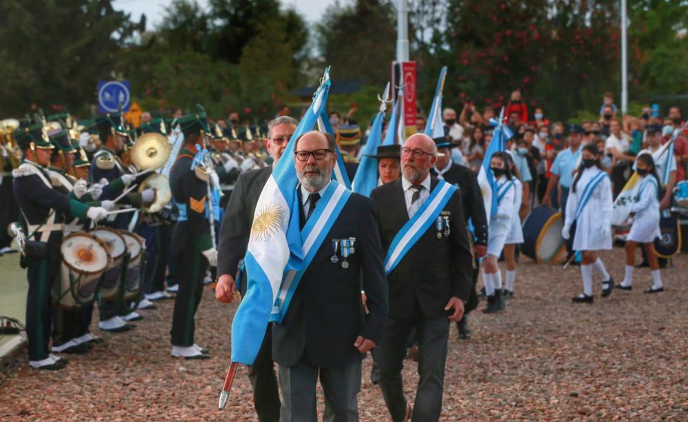 Los Veteranos de Guerra en el acto