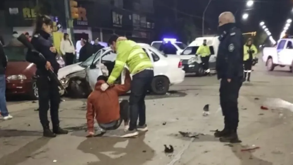 Choque de caravana de motos