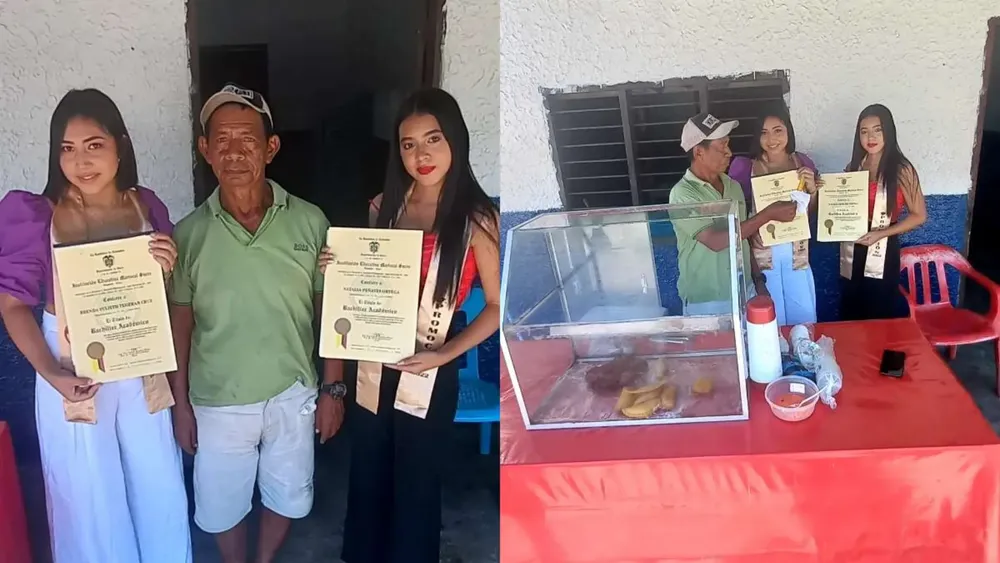 Se gradúan y rinden homenaje al vendedor que les fiaba comida