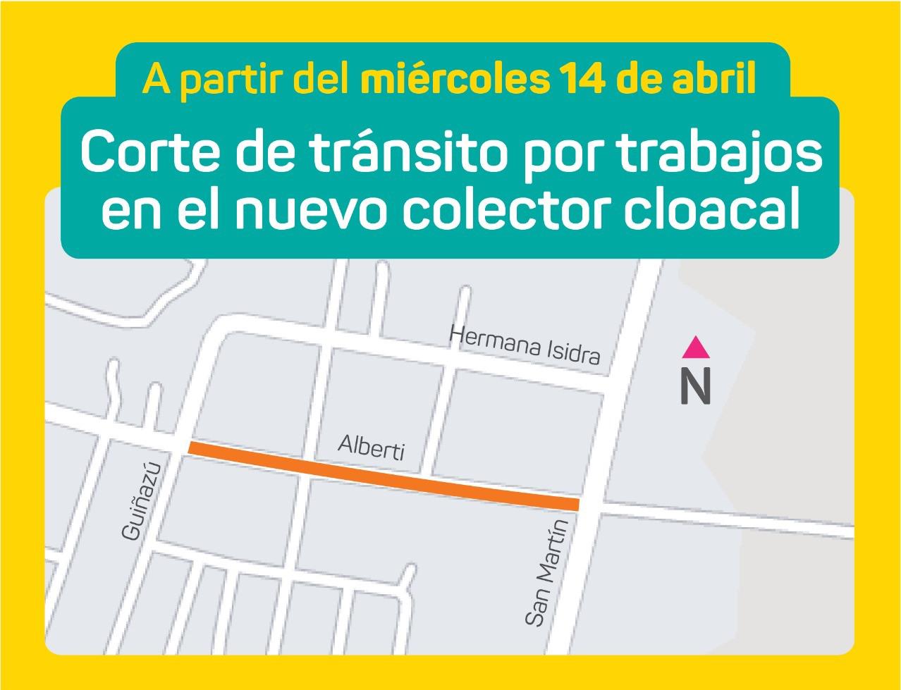 Nuevo colector cloacal - Calle Alberti