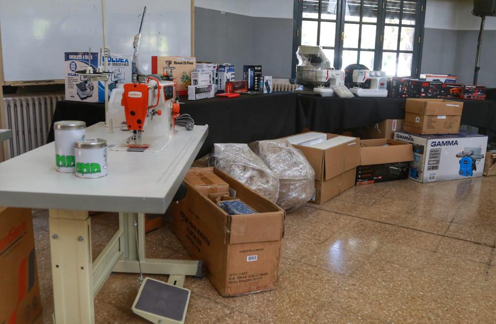Parte el equipamiento entregado
